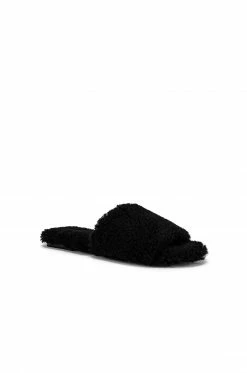 Budget 🎁 RAYE Shearling 🩴 Sandal In Black 💯 -RAYE Official Store RAYE WZ1758 V2